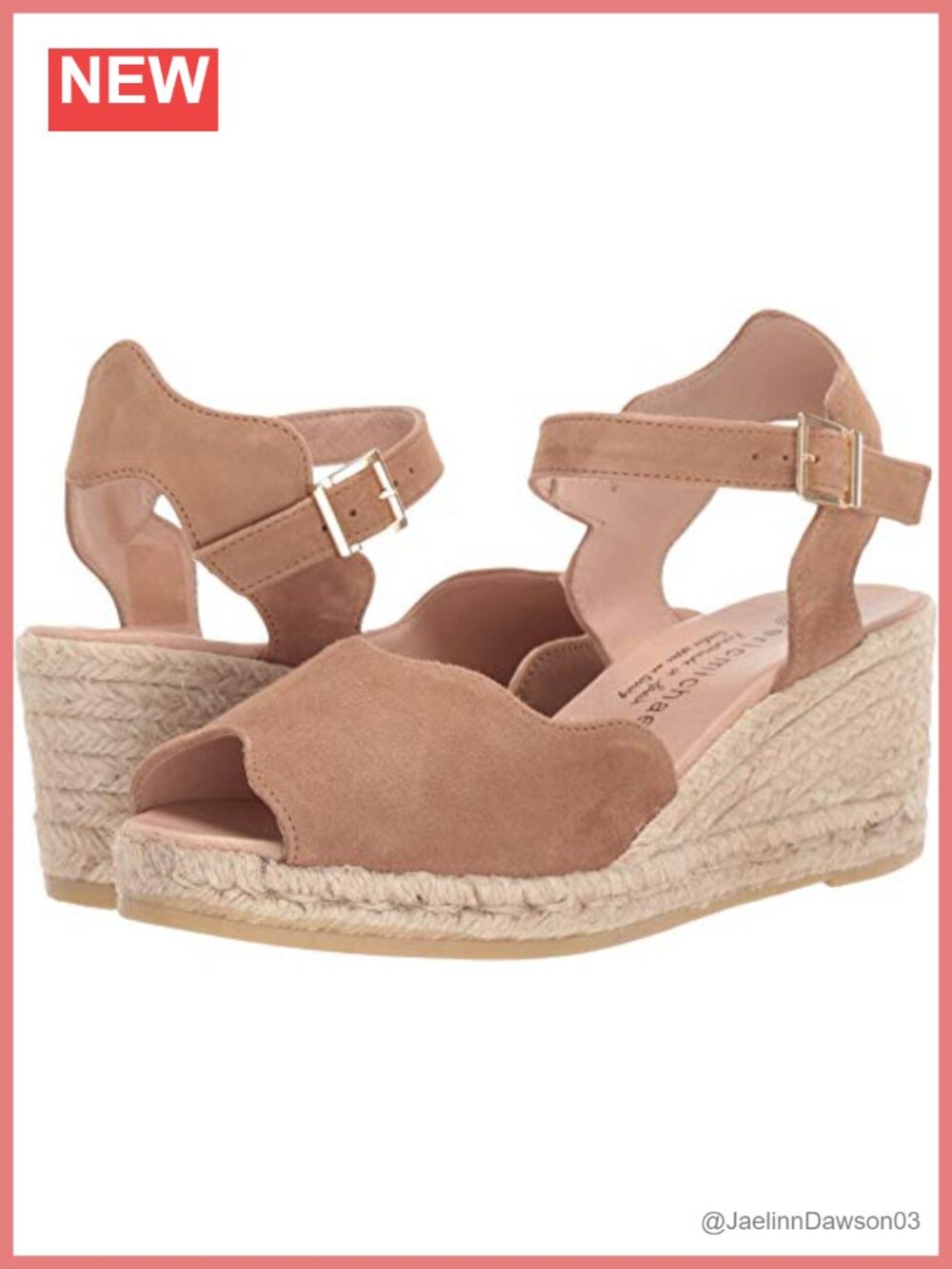 Eric Michael Women's Lupa Platform Wedge Sandal Leather Suede Ankle Strap